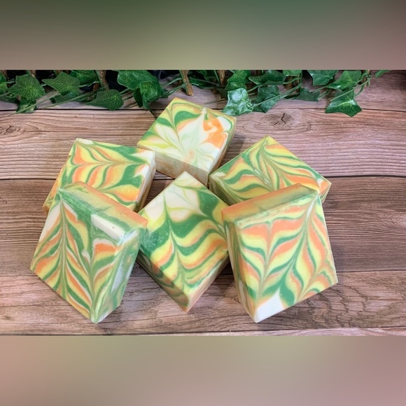 Handcrafted Artisan Soap in Vibrant Citrus Colors. - Picture 2 of 7